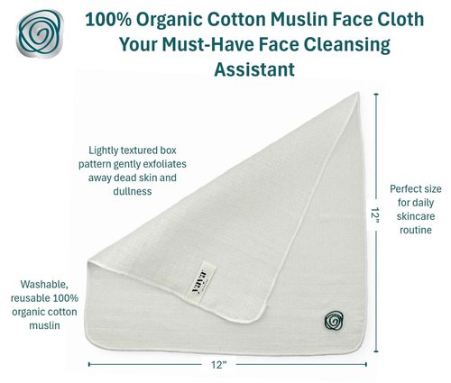 Yaya Glossy Cleansing Foam With Ceramides and Vitamins to Cleanse and Nourish the Skin Barrier-Perfect for Teens, Tweens, & Adults with Sensitive Skin. BONUS! Includes 3 Cotton Exfoliating Face Cloths