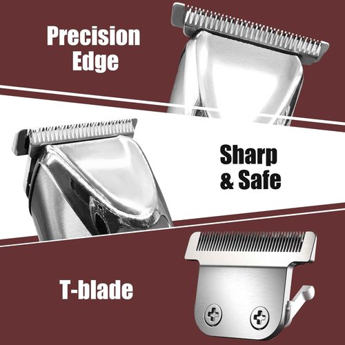 40mm Replacement Detachable Stainless Steel T Blade(02144 ), Compatible with Wahl All in One Lithium Ion Trimmer 9864/9864SS/9686/9818A/9854L/9876L/9854 /WSS3L/SS2L etc. (Silver 2 Pack)