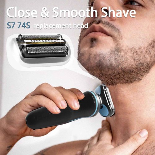 74S S7 Replacement Head for S7 Shavers, Stainless Steel Blades & Precision Foil, Smooth Shave No Pulling.