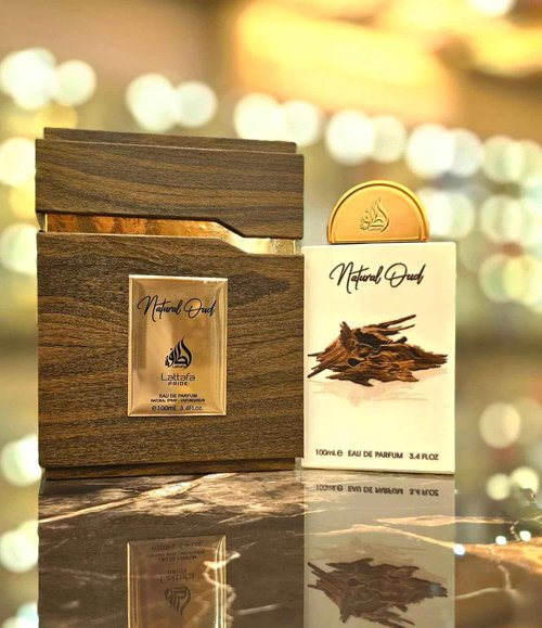 Lattafa Pride Natural Oud for Unisex Eau de Parfum Spray, 3.4 Ounce / 100 Ml
