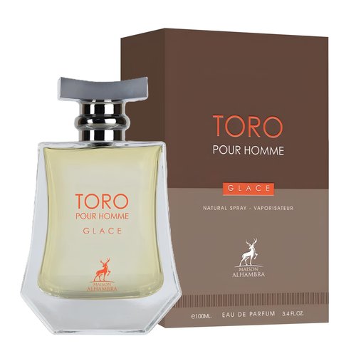 Maison Alhambra Toro Pour Homme Glace – Citrusy, Aromatic, Spicy, Woody – Eau de Parfum Spray Long-Lasting Fragrance for Men, 3.4 Ounce / 100 ml