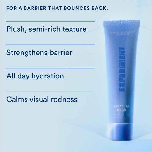 Experiment Molecular Mesh Barrier Repair Moisturizer – Soothing Lightweight Face Cream for Strength, Redness & Irritation - Ectoin, Phytosphingosine, Centella 2 FL OZ - Vegan for Sensitive Skin