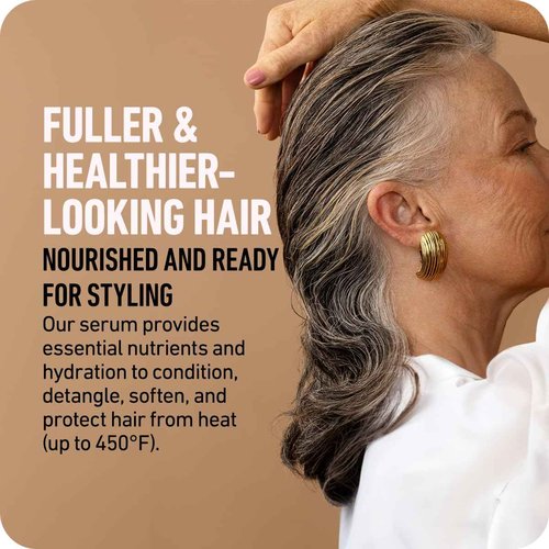 Boldify Conditioner + Serum: Smooth & Protect Bundle: Biotin for Hair Retention, Fullness, Nourishment, Detangling, Plumping Blow-Out Treatment - For Men & Women