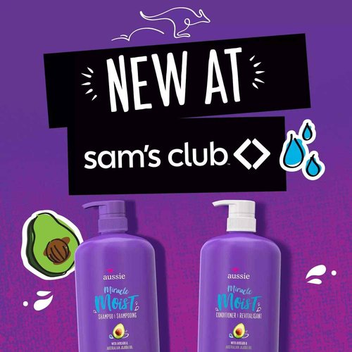 Aussie Miracle Moist Paraben Free Shampoo and Conditioner (30.4 fl. oz. each)