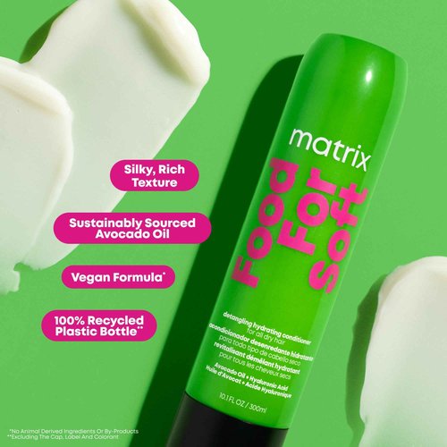 MATRIX Food For Soft Hydrating Conditioner For Dry and Brittle Damaged Hair - Moisturizes, Softens & Smooths, With Avocado Oil & Hyaluronic Acid, Vegan, 10.1 Fl Oz