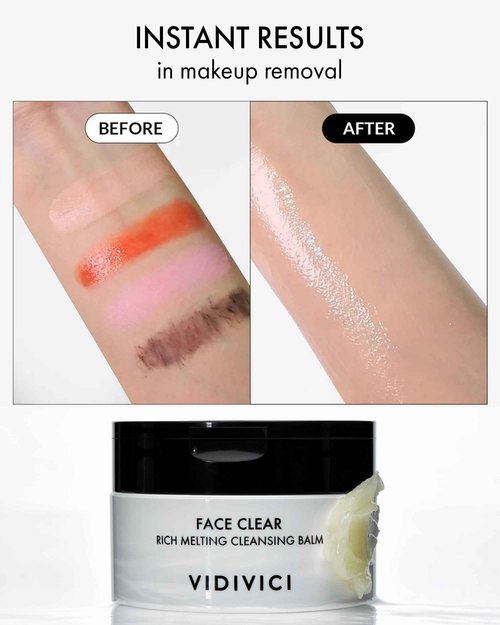VIDIVICI Face Clear Rich Melting Cleansing Balm - Korean Makeup Remover - Gentle Face Wash, Pore are, Sebum & Blackhead Care - Balm to Oil Formula, 3.38oz.