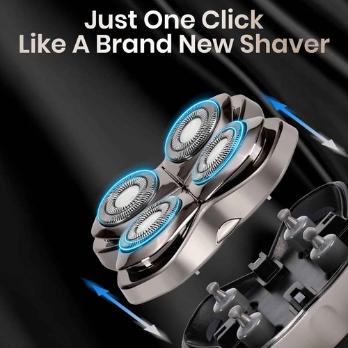2 Pack Pro 4 Shaver Replacement Heads for Sk*l Pitbulls Gold PRO, Silver PRO, Platinum PRO, Floating 4 Heads for a Fast, Close and Smooth Shave