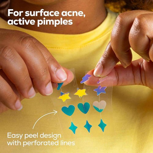Hanhoo Cosmic Blemish Patch, 48 Count Holographic Pimple Patches, Multi-shaped Zit Stickers, Reduces Size of Blemishes, Acne Spot Treatment, Gentle Blemish Care, Korean Skincare 2 Pack
