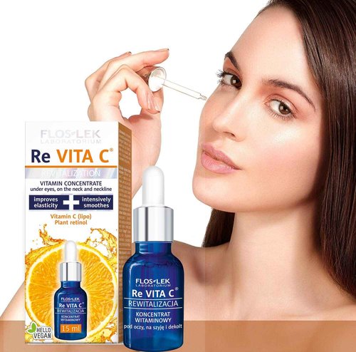 FLOSLEK REVITA C 40+ VITAMIN CONCENTRATE UNDER EYES, NECK AND NECKLINE 15 ml