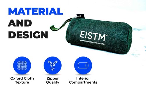EISTM Green Oxford Therapy Tool Case – Fits Fin, Spoon, Wedge – Travel Storage for IASTM, ASTYM, Graston, Gua Sha Tools – Ideal for Chiropractors, PTs & Rehab Pros – Durable & Lightweight