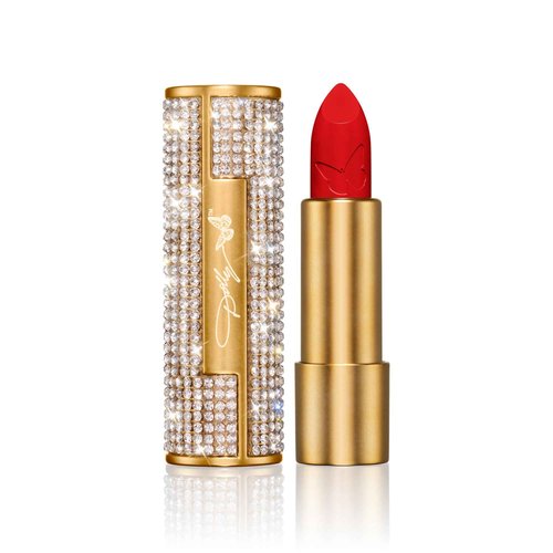 Dolly Beauty Jolene Red Lip Bundle - Heaven's Kiss Lipstick in Jolene Red, Hi-Gloss Lips Lip Gloss in Gold Dust, and Hi-Definition Lip Liner in Ruby - 3 Pack