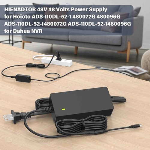 HIENADTOR 48V AC DC Adapter Compatible with Hoioto ADS-110DL-52-1 480072G 480096G ADS-110DL-52-1480072G ADS-110DL-52-1480096G 48.0V 48 Volt Charger Power Cord Adapter Supply Cable Charging Plug