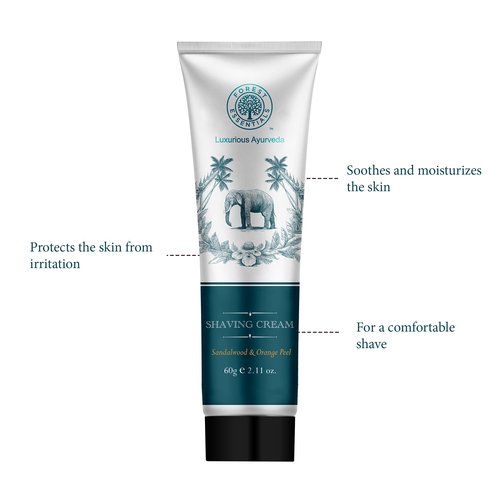 Forest Essentials Shaving Cream Sandalwood & Orange Peel 60g