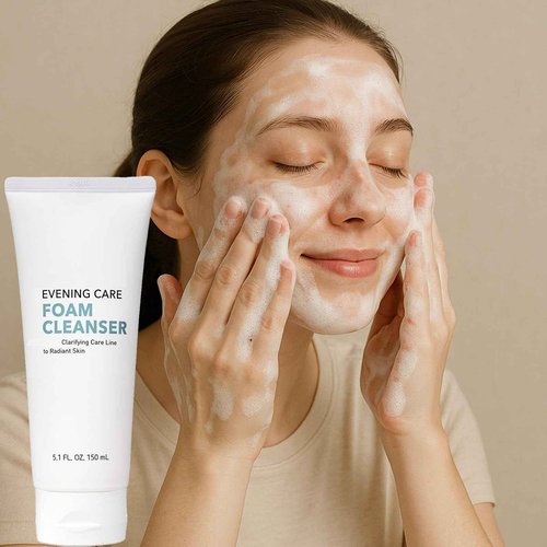 Gentle Daily Face Wash for Deep Cleansing and Refreshing Skin For a.t.o.m.y Evening Care Foam Cleanser (150ml x 2 packs)