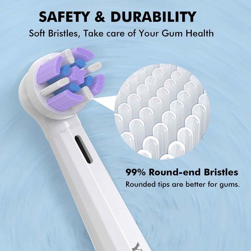 Pack of 10 Replacement Heads Compatible with Oral B iO 10 9 8 7 6 5 4 3 Series Electric Toothbrush, Medium Brush Heads, Black/White