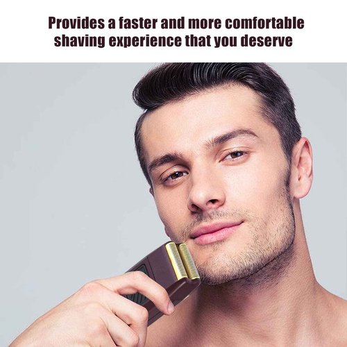 VALLNEI Professional 5 Star Series Finale Shaver Replacement Foil and Cutter Bar Assembly Compatible with wahl Shaver Foil 7031-100, 7043-100 Super Close Shaving Replacement Heads,Red,2 PACK