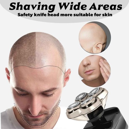 PRO 4 Head Replacement Blade Compatible with Pitbull Shaver Replacement Blade,Rotary 4 Blades Compatible with Skull Pitbull Gold/Silver/Platinum PRO,Blades Fit for Butterfly Kiss Head Shavers,2Pack.