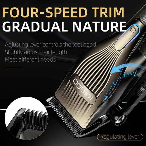 KIKIDO Hair Clippers for Men + T-Blade Trimmer Kit, Rechargeable Barber Trimmer with LCD Display & Guide Combs for Hair Cutting, Cordless Hair Clipper, Professional Clippers Set for Home Use