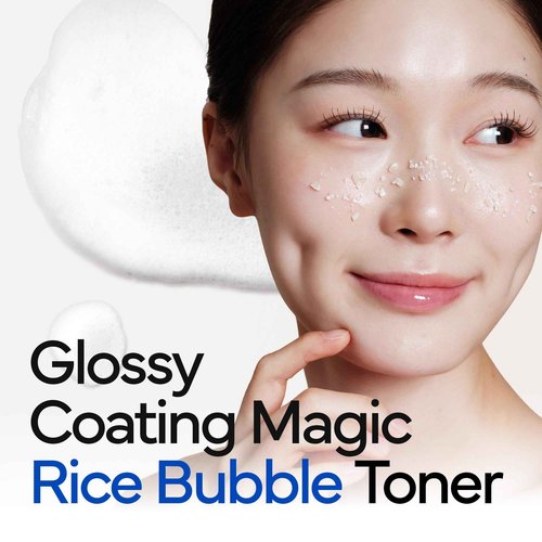 IVOSKIN Rice Milky Bubble Toner | Soothing & Barrier Support, Replenishing Care for Sensitive & Blemish-Prone Skin | with Niacinamide & Rice Extract, 5.07 fl oz (150 ml)