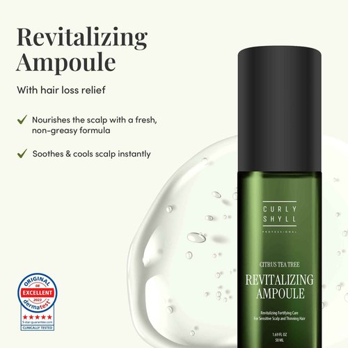 CURLYSHYLL Revitalizing Ampoule | Scalp Serum for Thinning Hair & Sensitive Scalp | Lightweight Daily Use | 50ml