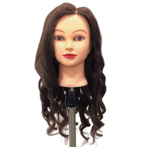 Mannequin Head Human Hair, 26 Inch Mannequin Head with Hair and Stand, 60% Real Hair Mannequin Head for Kids, Cosmetology mannequin head for braiding, Mannequins Doll Head to Practice Hairstyles
