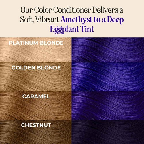 INH Hair Dye Set - Emerald Green & Amethyst Dark Purple Semi Permanent Hair Color Duo, Vegan Color Depositing Conditioner, Ammonia & Sulfate-Free, No Bleach, No Peroxide, Ready to Use Bundle, 6oz