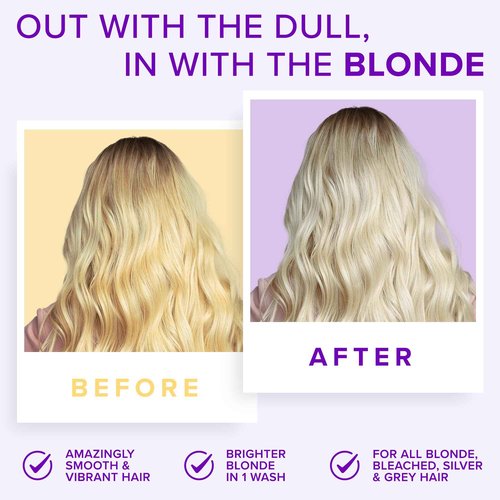 NYK1 Purple Conditioner for Blonde Hair (500ml) SULFATE FREE Silver Conditioner to Neutralize Bleached, Grey & Brassy Yellow Tones – Moisturizing Platinum Blonde Conditioners For Soft & Shiny Hair