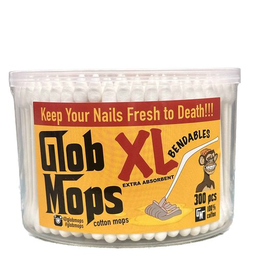 Glob Mops BENDABLE XL Cotton Swabs 6-Pack Bundle | Extra Absorbent | Eco-Friendly | 1800 Total Mops