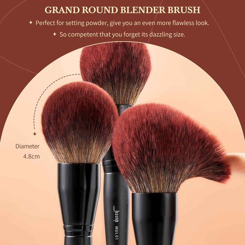 Jessup Face Makeup Brushes Set T273 with Brush Cleaning Mat A005