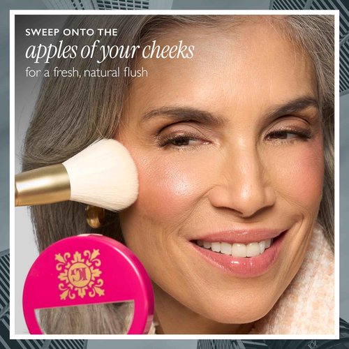 LAURA GELLER NEW YORK Holiday 2025 Limited Edition Baked Blush-n-Brighten Marbleized Blush - Skyline Sunset - Pink Color for Cheeks (01 Skyline Sunset)