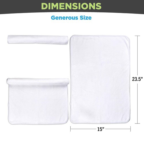 Fushay Premium Microfiber Towels - 5 Pack Ideal for Estheticians, Barbers, Salons Extra Thick, High Absorbency, Professional-Grade (All White)