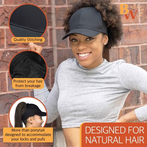 Beautifully Warm Satin Lined Baseball Caps for Women | Ponytail Hat for Curly Natural Hair | Backless Cap | Curl Hair Cap Denim