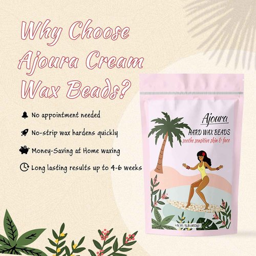 1 lb cream wax beads & 1 lb rose hard wax