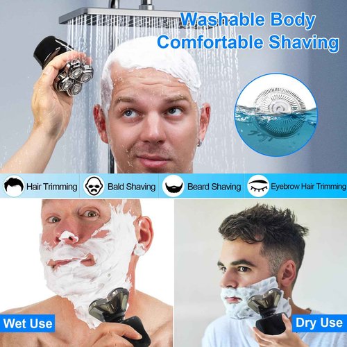 Shaver Replacement Blades compatible Skull Shaver for Pitbull Gold PRO/Pitbull Platinum Pro Shaver Heads (16 pcs)