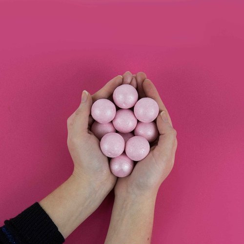 Gift Republic Rosé Scented Bath Bombs Pink Sparkly Mini Fizzies Pampering for Women Mother's Day Birthday Teachers Christmas Pack of 10