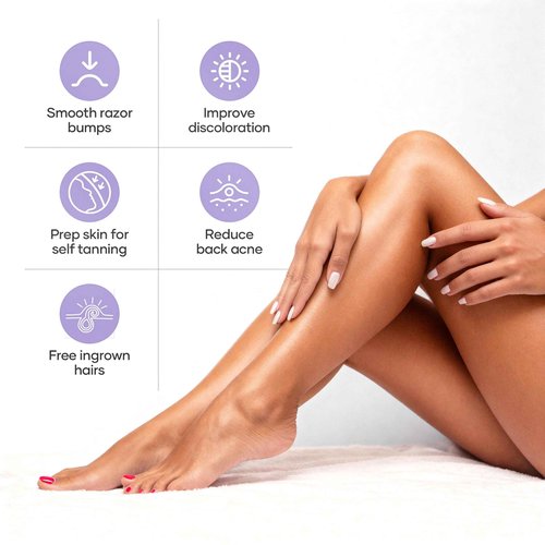 DERMAdoctor KP Bump Eraser Body Scrub with 10% AHAs + PHAs for Keratosis Pilaris, Dry, Rough, and Bumpy Skin, Dermatologist Formulated Exfoliating Body Scrub with Glycolic and Lactic acids - 16 Fl oz