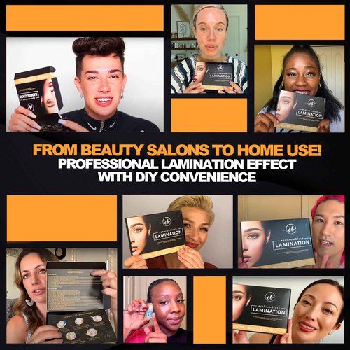 Eyebrow and Lash Lamination Kit | At Home DIY and Salon Use | 2in1 Professional Brow Lamination Kit and Lash Lift | Instant Lift For Fuller Eye Brows and Longer Eyelashes