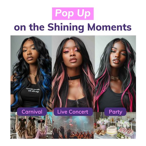 IDN BEAUTY Seamless Clip In Hair Extensions Human Hair, 20 Inch 40g 6Pcs Pink Straight Real Virgin Human Hair Seamless Clip Ins For Black Women PU Weft Invisible Edge