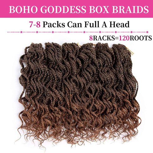 24 Inch Brown Curly Crochet Hair for Black Women Locs Box Braids Crochet Hair Curly Crochet Box Braids Hair Extensions