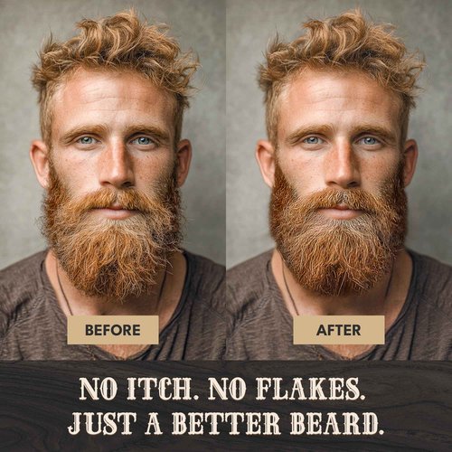 Bronmans Beef Tallow Beard Butter for Men - 4oz - Hydrating Unscented Beard and Skin Balm with Shea Butter - Deeply Moisturizing Tallow