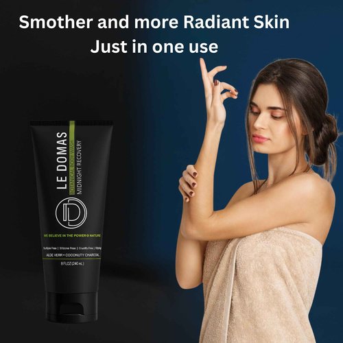 LE DOMAS Natural Body Wash with Aloe Vera, Coconut & Vitamin E β Moisturizing Cleanser for Women & Men β Sulfate Free, Gentle Skin Care, Vegan Body Care Products β Travel Size Body Wash, 8 fl oz