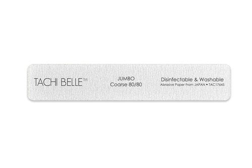Tachibelle 50 Pcs Premium Japan Abrasive Jumbo File Washable Zebra File Nail Art Sanding Nail Files (Jumbo 80/80 Coarse)