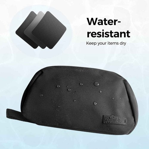 pack all Travel Toiletry Bag for Men, Hanging Dopp Kit, Water-Resistant Shaving Bag for Toiletries, Accessories (Dark Grey)