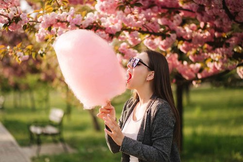 Cotton Candy Floss SugarBlue Raspberry, Pink Vanilla, & Cherry- 3.25 lbs Per Carton. Total 9.75lbs