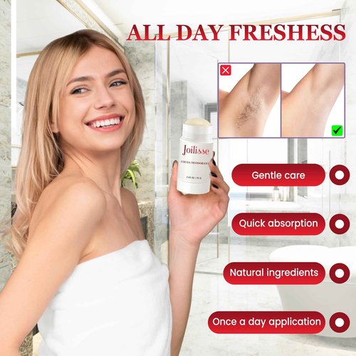 Joilisse Natural Aluminum-Free Whole Body & Intimate Deodorant for Women, Paraben-Free with Essential Oils for All-Day Odor Control & Skin Beautification, Gentle, Non-Toxic, and Moisturizing