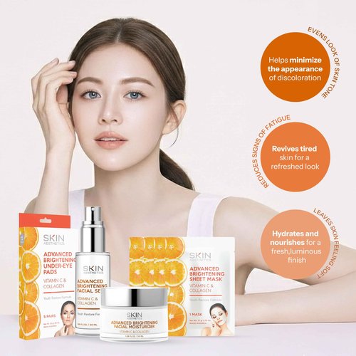 Skin Aesthetics Vitamin C & Collagen Regimen - Anti-Aging, Collagen Boosting, Firming - Clean Beauty, Cruelty-Free Korean Skin Care for All Skin Types - Set of 4