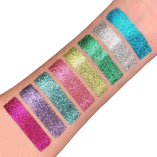 Moon Glitter Biodegradable Eco Glitter Shakers - 100% Cosmetic Bio Glitter for Face, Body, Nails, Hair & Lips - 5g Set of 8 plus Fix Gel