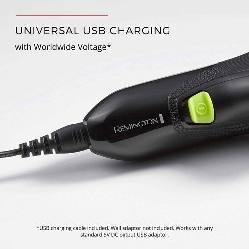 Remington Ultrastyle Rechargeable Rotary Shaver, Pr1320, Black/Neon Green
