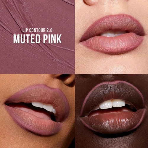 Huda Lip Contour Duo Blushed Pinks - 2 Mini Lip Pencils in Muted Pink and Pinky Brown