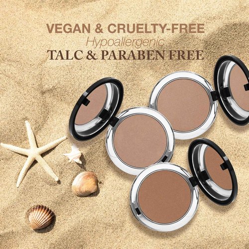 bellapierre Compact Mineral Bronzer | Beautifully Warms for a Sun Kissed Glow | Infused with Nourishing Jojoba | Non-Toxic & Paraben Free Formula - Pure Element - 0.35 Oz